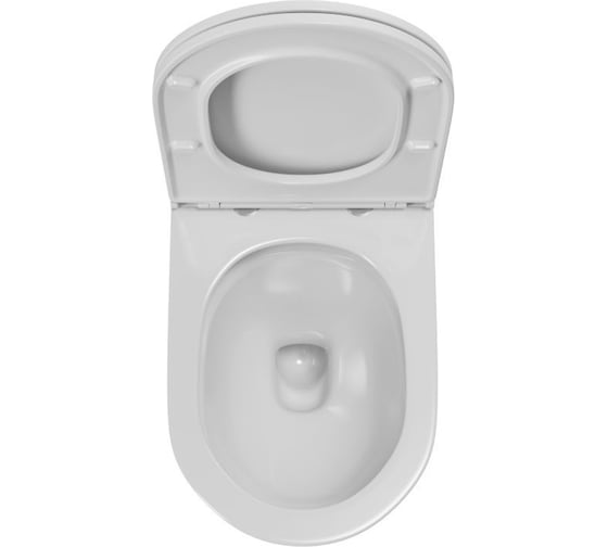 Изображение товара Подвесной безободковый унитаз Bauedge Bau Dream Hurricane3, вихревой, со скрытым сливом, сиденье дюропласт микролифт BL0001-HQ3