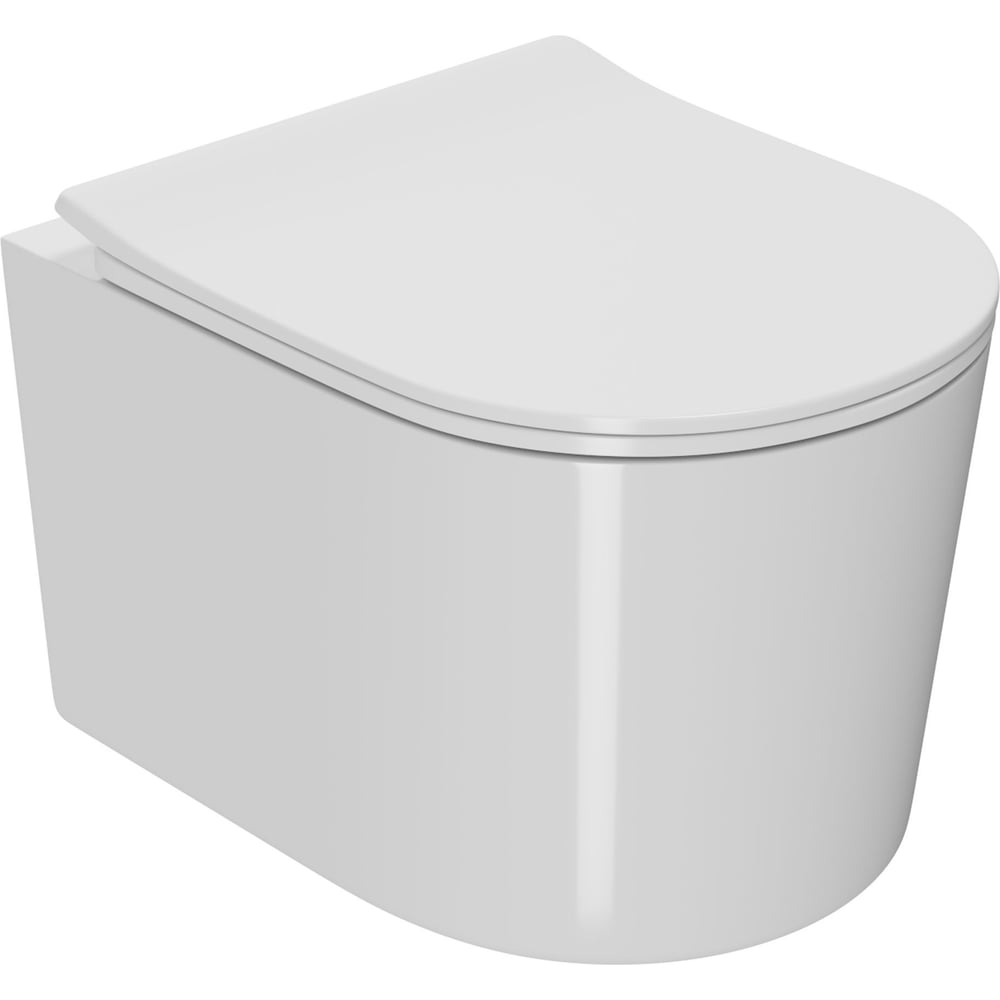 Изображение товара Подвесной безободковый унитаз Bauedge Bau Hotel PRO, быстросъемное сиденье микролифт NM0003-PRO