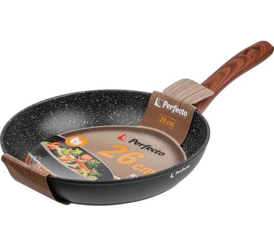 Изображение товара Сковорода PERFECTO LINEA 26x5.0 см, алюминий антипригарное покрытие, для индукционных плит, серия Hardy Plus 55-260140