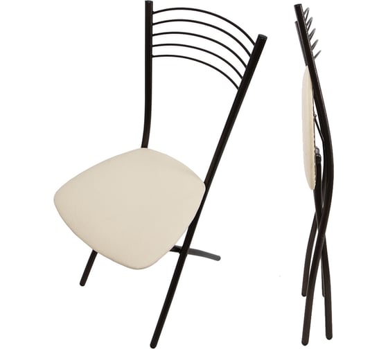 Изображение товара Стул MODULE`S TYLE Сириус складной, ваниль крап/черный глянцевый ВИ0012