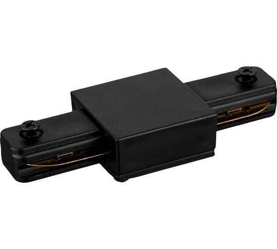 Изображение товара Прямой коннектор для шинопровода iSVET TRK-CONN, соединитель шина черный однофазный TRK-CONN-1-2