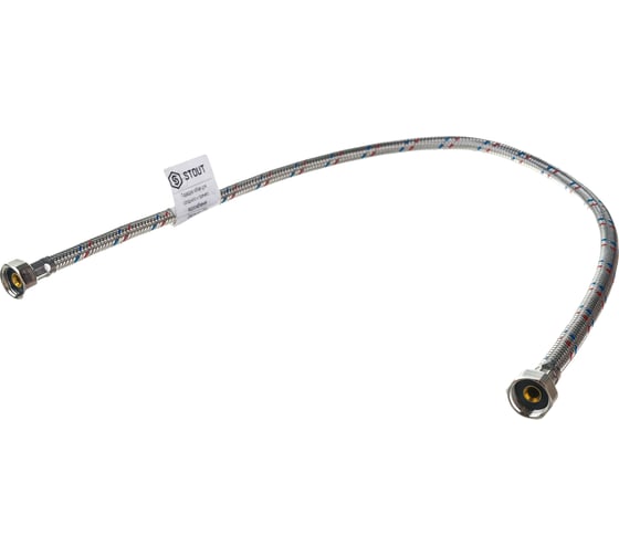 Изображение товара Гибкая подводка для воды ВР 1/2" х ВР 1/2", длина 800 мм STOUT RG008P0SMVPU8K