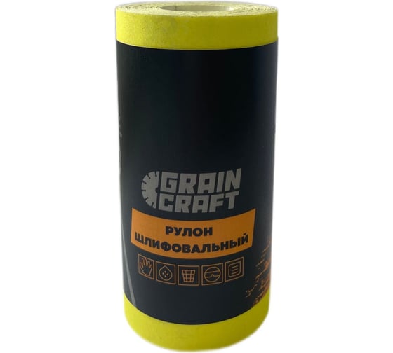 Изображение товара Рулон шлифовальный на бумажной основе 115 мм, 5 м, Р180 GRAINCRAFT 50001516