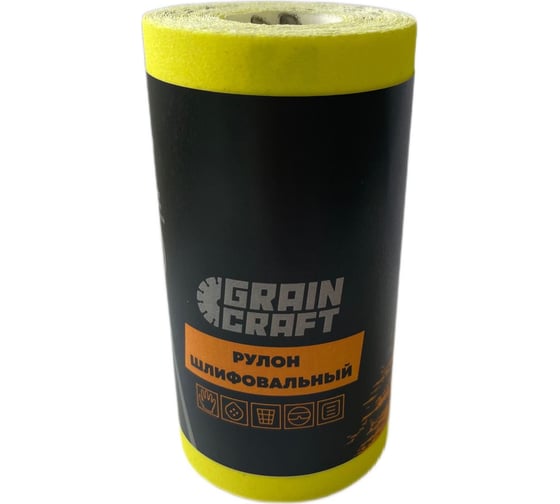 Изображение товара Рулон шлифовальный на бумажной основе 115 мм, 5 м, Р120 GRAINCRAFT 50001506