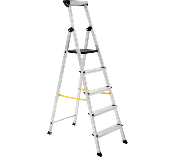Изображение товара Алюминиевая стремянка с алюминиевым лотком Inforce 5 ступеней СП-01-05