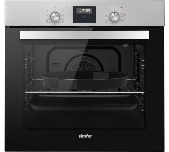 Изображение товара Электрический духовой шкаф SImfer 9 режимов работы, конвекция, гриль, таймер, серая B6EM59070