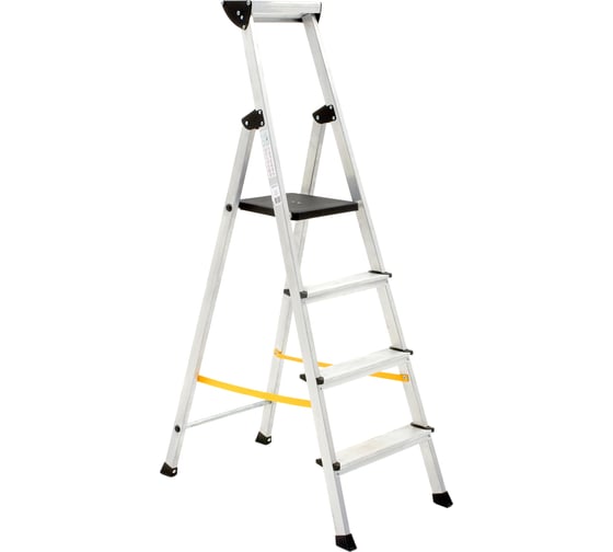 Изображение товара Алюминиевая стремянка с алюминиевым лотком Inforce 4 ступени СП-01-04