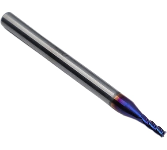 Изображение товара Фреза концевая ц/х монолитная т/c 2x6х50 мм, z=4, хвостовик 4 мм, с покрытием nACo-blue TORNERI Т018572