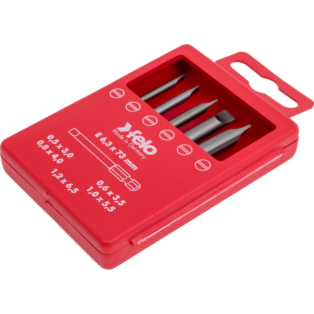 Изображение товара Набор бит SL Industrial 70 мм с футляром 5 шт. Felo
