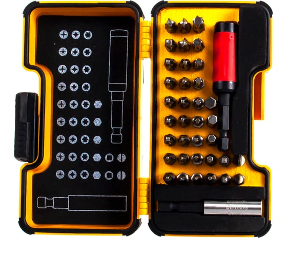 Изображение товара Набор бит SL/PZ/PH/HEX/Tx/SQ с битодержателем STAR в кейсе, 30 шт Felo 02073806