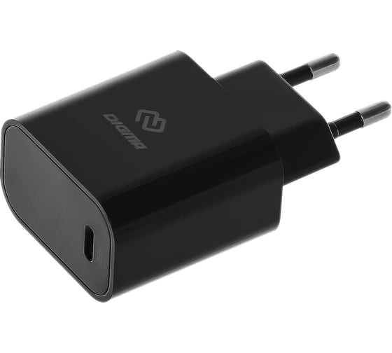 Изображение товара Сетевое зарядное устройство DIGMA DGW2C 20w, 3A (PD), USB-C, универсальное, черный, (DGW2C0F010BK) 1655939