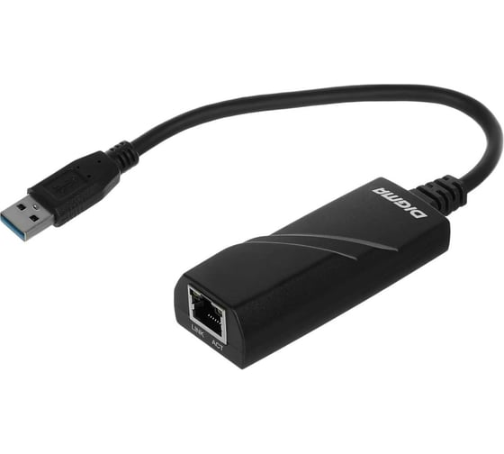 Изображение товара Сетевой адаптер DIGMA Gigabit Ethernet D-USB3-LAN1000 USB, 3.0 (упаковка 1шт) 1717084