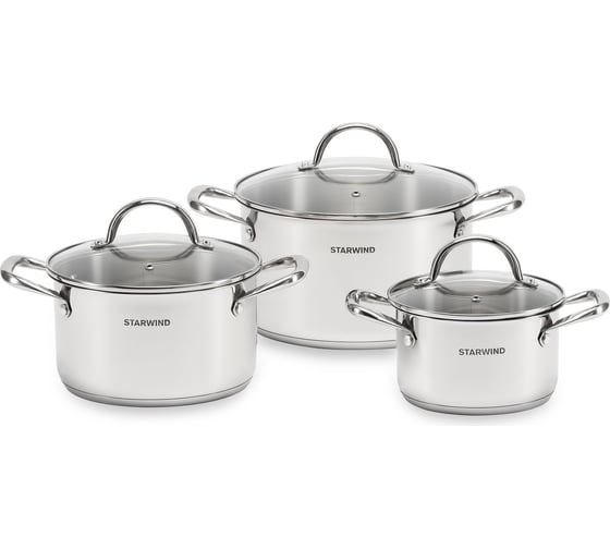 Изображение товара Набор кастрюль STARWIND SW-CH1006 Chef Family 6 предметов 1869523