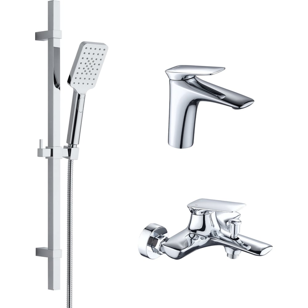 Изображение товара Душевой комплект BOND Cube 3x1 хромированный B03-5300 для ванной