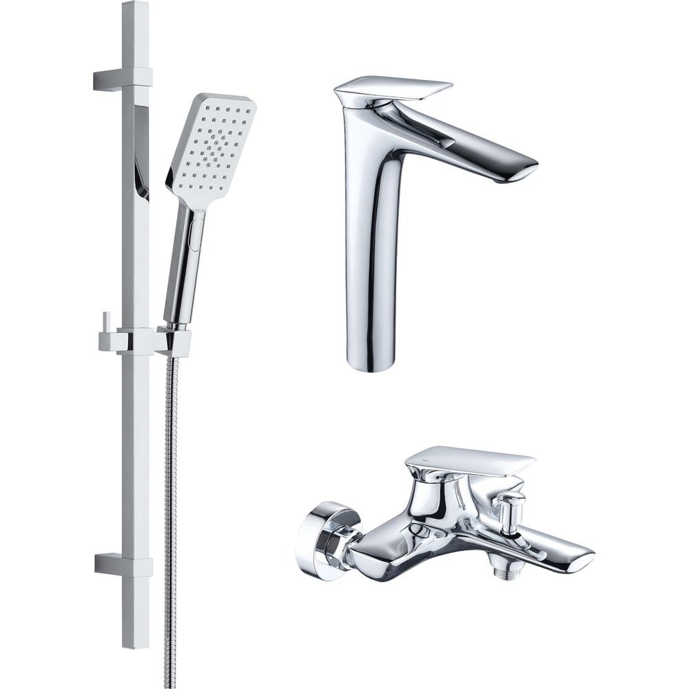 Изображение товара Душевой комплект BOND Cube 3x1 хромированный B03-5700