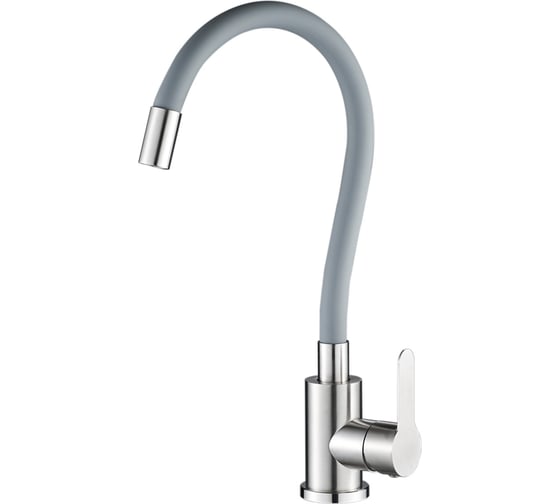 Изображение товара Смеситель для кухни Wesnaart из нержавеющей стали с гибким изливом eko, сатин/серый EKO05-141