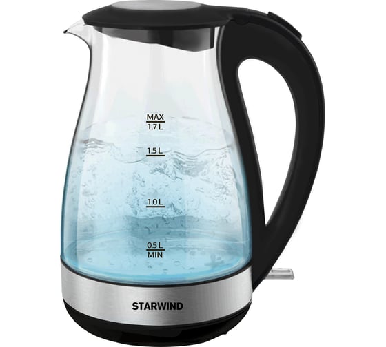 Изображение товара Чайник STARWIND SKP3039 1.7 л 2200Вт черный стекло 1905858