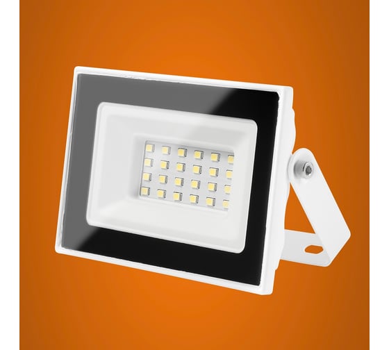 Изображение товара Светодиодный уличный прожектор iSVET 20 вт, 6500К, диодный белый USL-105-2-6