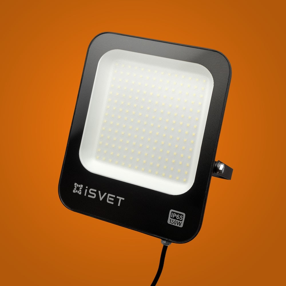 Изображение товара Уличный светодиодный прожектор iSVET 100 Вт, 6500K, IP65, черный