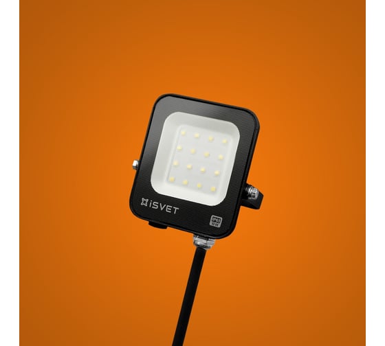 Изображение товара Светодиодный уличный прожектор iSVET 10вт, 6500К, диодный черный USL-106-1-6