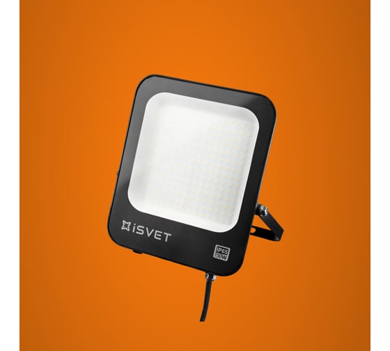Изображение товара Светодиодный уличный прожектор iSVET 150вт, 6500К, диодный черный USL-106-7-6