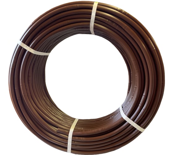 Изображение товара Капельная трубка Green Helper ПНД коричневая, шаг 33см, компенсированная 2,0 л/ч, Ф 16мм, стенка 1,1мм. 100 м. LPD1644C33020BRS