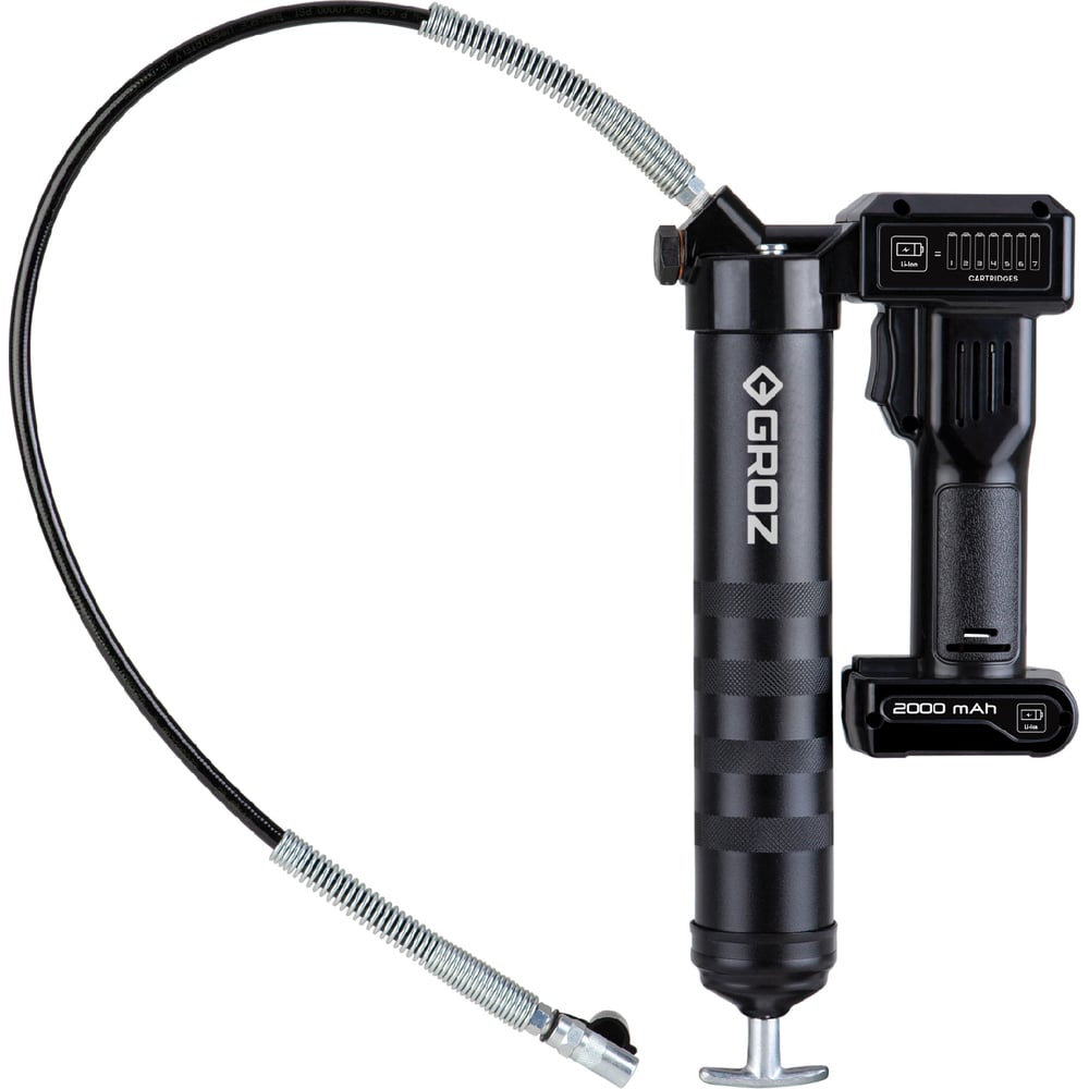 Изображение товара Аккумуляторный шприц для смазки Groz 12 В GR47380 с шлангом и насадкой