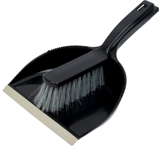 Изображение товара Набор для сухой уборки In'Loran совок+щетка, черный SO-150BK