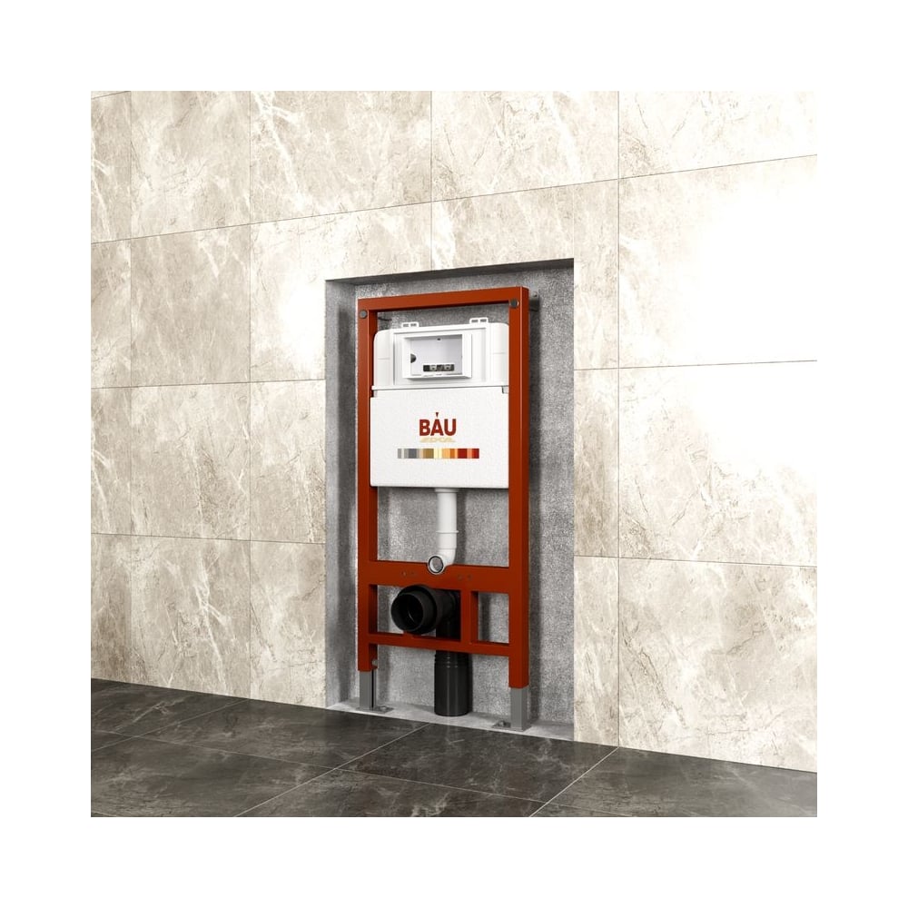 Изображение товара Комплект Bauedge BAU 6 в 1: унитаз с инсталляцией и сиденьем микролифт