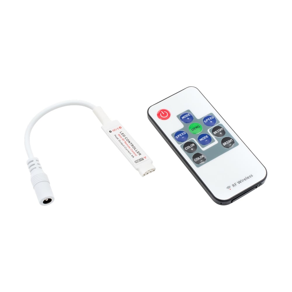 Изображение товара Контроллер SWG Mini RGB радио с пультом, 5-24 вольта, 6А, RF-RGB-10-6A 00-00001283