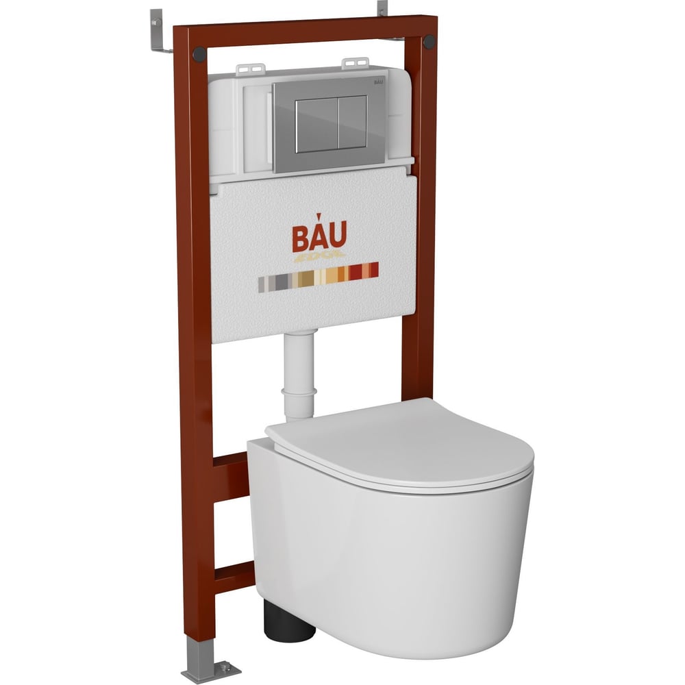 Изображение товара Комплект Bauedge BAU 6 в 1: унитаз и инсталляция BAU PRO
