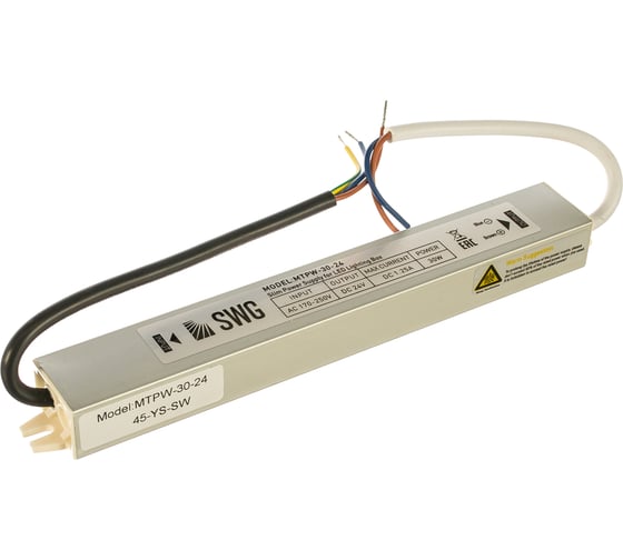 Изображение товара Блок питания SWG MINI Al TPW, 30 W влагозащитный, 24 V, MTPW-30-24 00-00005629