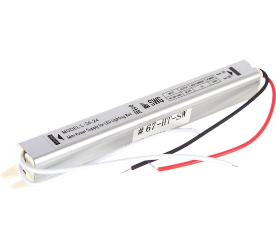 Изображение товара Сверхтонкий блок питания SWG 24 W, 24V, L-24-24 00-00005651