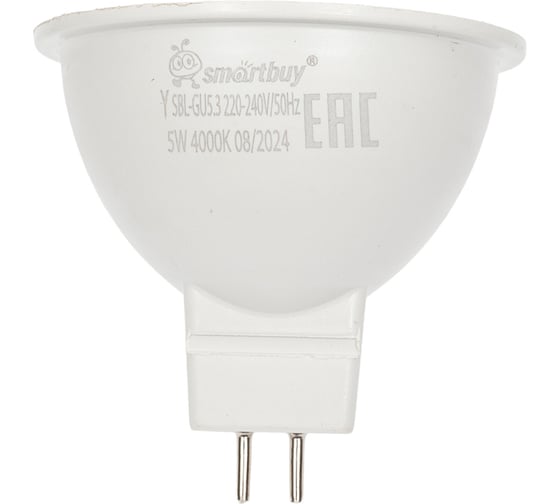 Изображение товара Светодиодная лампа Smartbuy LED Gu5,3-05W/4000 SBL-GU5_3-05-40K-N