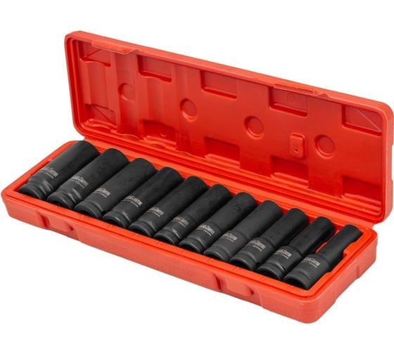 Изображение товара Набор головок ударных глубоких 6-гранных 11 предметов, 1/2'' DR BaumAuto BM-4117-5MP(52535)