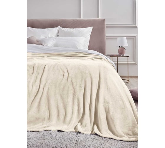 Изображение товара Покрывало (плед) Guten Morgen Велсофт, рис.11-0105, слоновая кость, 200x220 см PK-200-220