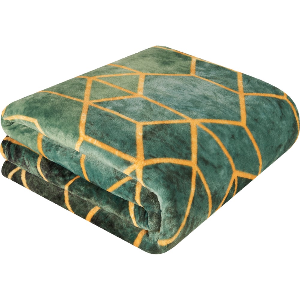 Изображение товара Покрывало плед Велсофт Guten Morgen Малахит 150x200 см, полиэстер, зеленый