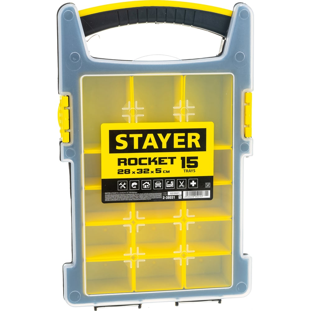 Пластиковый органайзер STAYER ящик stayer master titan 16 5 пластиковый для инструмента 420x250x230 мм