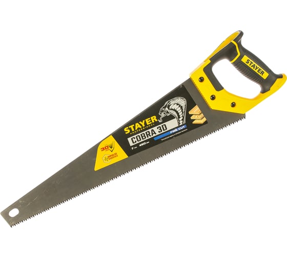 Изображение товара Универсальная ножовка пила Stayer "Cobra 3D" 450мм, 7TPI, 3D зуб, 1512-45_z01