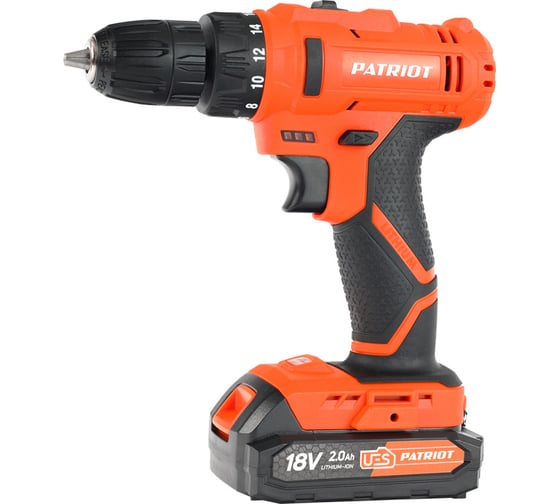 Изображение товара Аккумуляторная дрель-шуруповерт PATRIOT BR 187UES 180301547