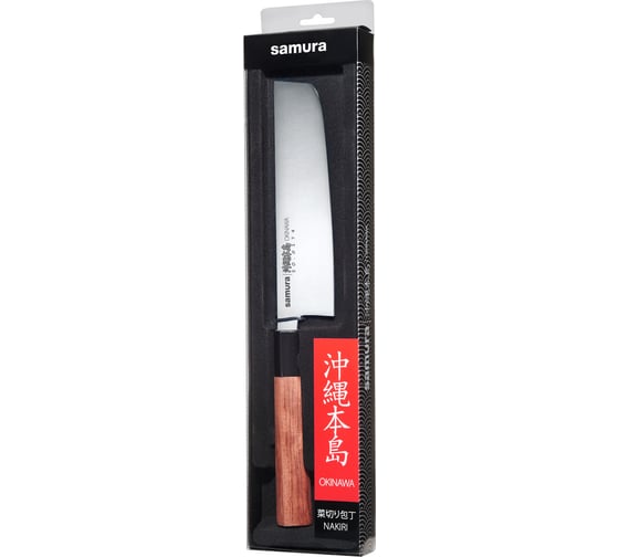 Изображение товара Кухонный нож Samura "OKINAWA" Накири 172 мм, AUS-8, палисандр SO-0174/K