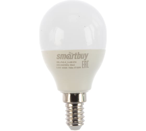 Изображение товара Светодиодная лампа Smartbuy LED P45-9,5W/4000/E14 SBL-P45-9_5-40K-E14