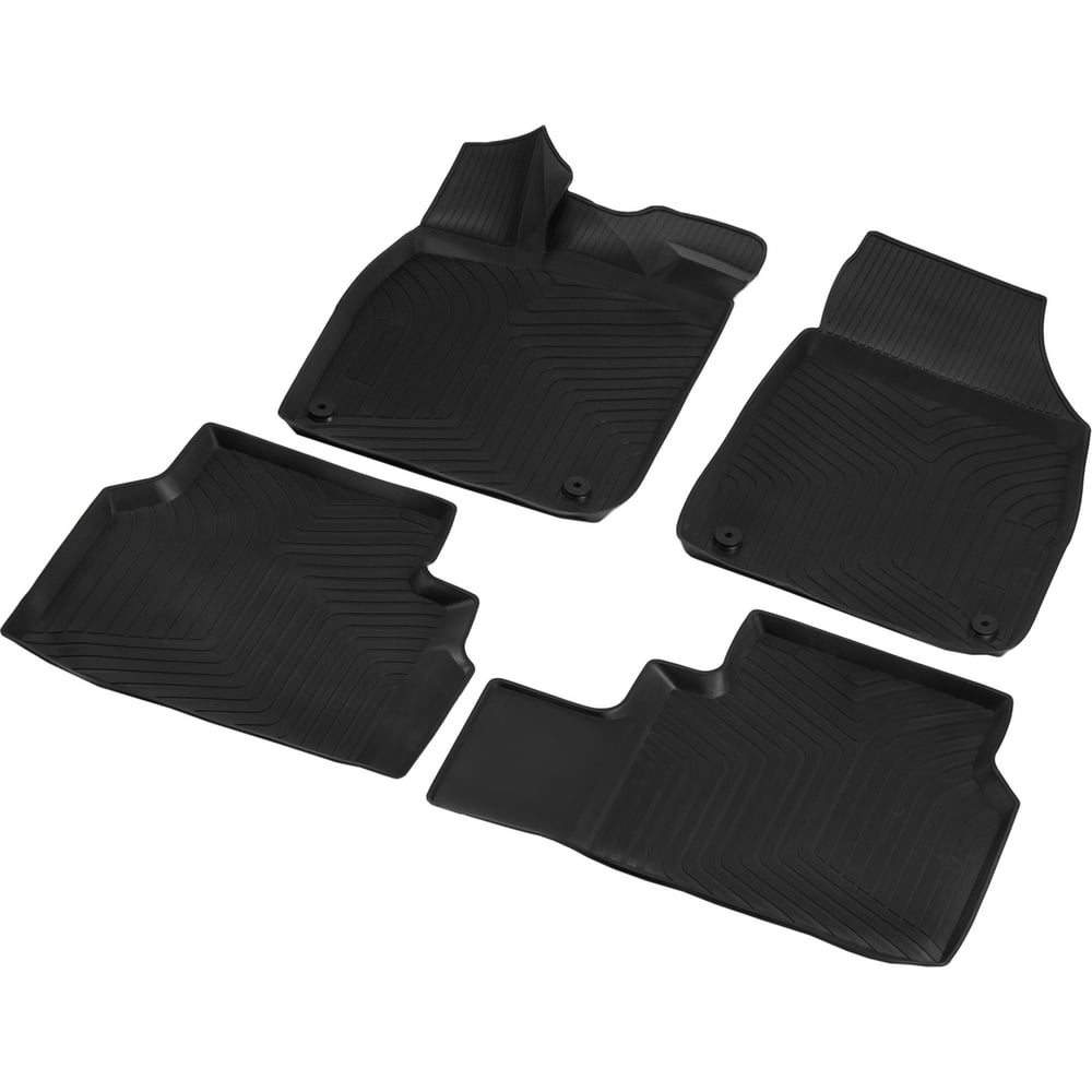 Изображение товара Коврики в салон Rival для Volkswagen ID.4 2020 полиуретан с бортиками черный