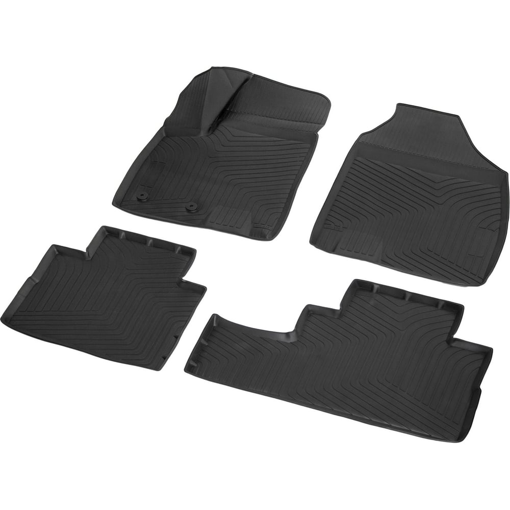 Изображение товара Коврики салона Rival для Jetour Dashing 2020 полиуретан с бортиками черные