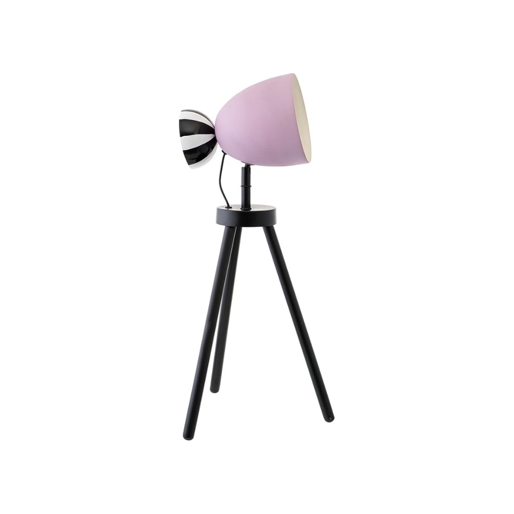 Изображение товара Настольный светильник Bergenson Bjorn Anniken, черный лиловый 20х58 см с абажуром