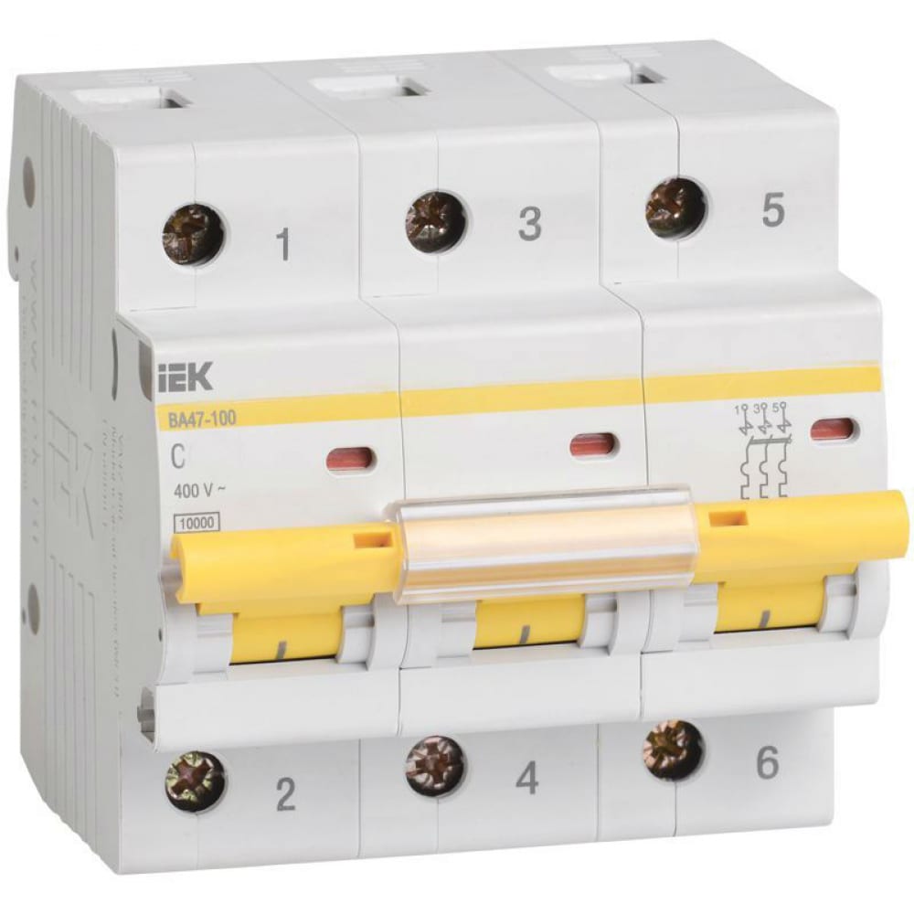 Модульный автоматический выключатель IEK - MVA40-3-050-C