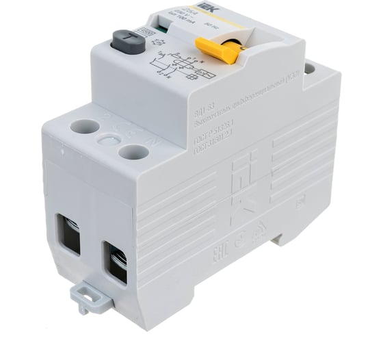 Изображение товара Выключатель дифференциального тока IEK 2п 25A 100mA тип AC ВД1-63 ИЭК MDV10-2-025-100