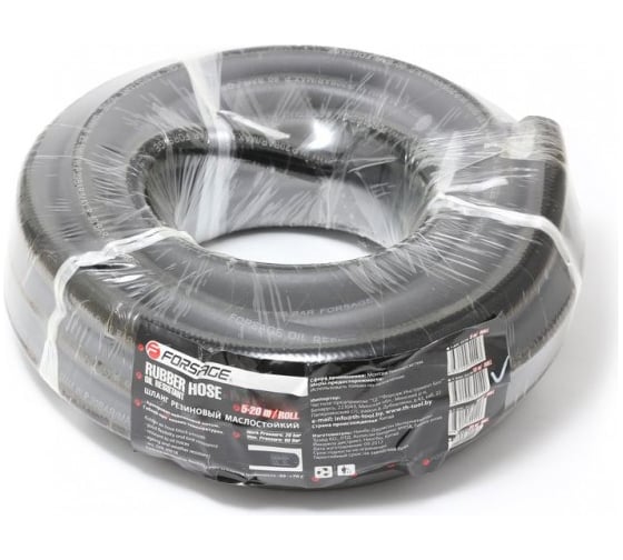 Изображение товара Шланг резиновый армированный бензо-маслостойкий 18x27.5 мм, 5 м Forsage F-AHC-55/3A(26122)