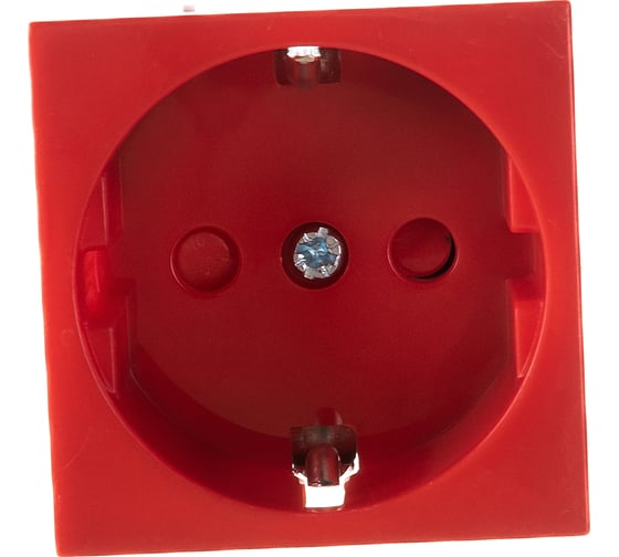 Изображение товара Розетка IEK с з/к 2к, на 2 модуля, ПРАЙМЕР красная РКС-20-32-П-К