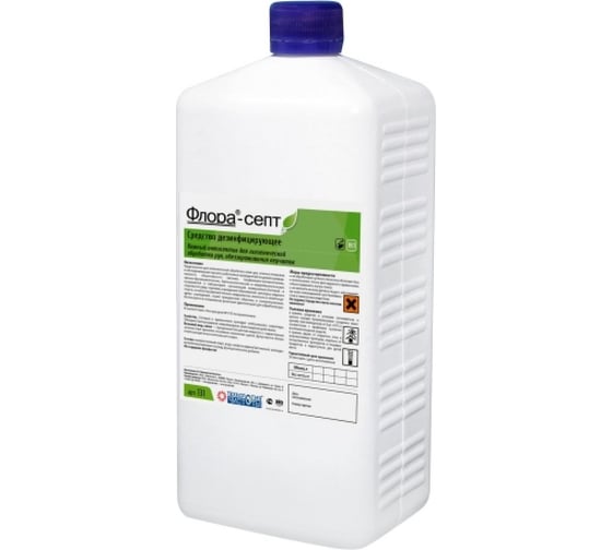 Изображение товара Антисептик для рук Технология чистоты Флора септ с дозатором на спиртовой основе, обеззараживание перчаток 1 л 131.1